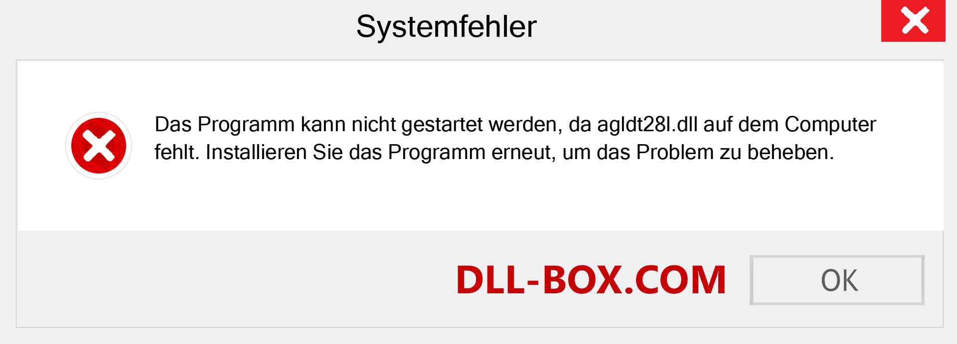 agldt28l.dll-Datei fehlt?. Download für Windows 7, 8, 10 - Fix agldt28l dll Missing Error unter Windows, Fotos, Bildern